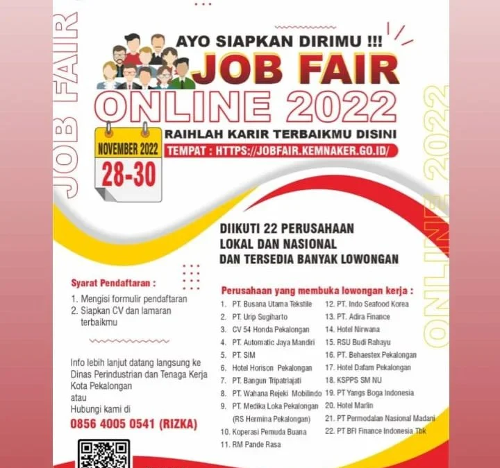 Pengumuman Job Fair Online 2022