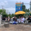 Progres pembangunan Taman Tugu Bunderan Gambaran Kota Pekalongan