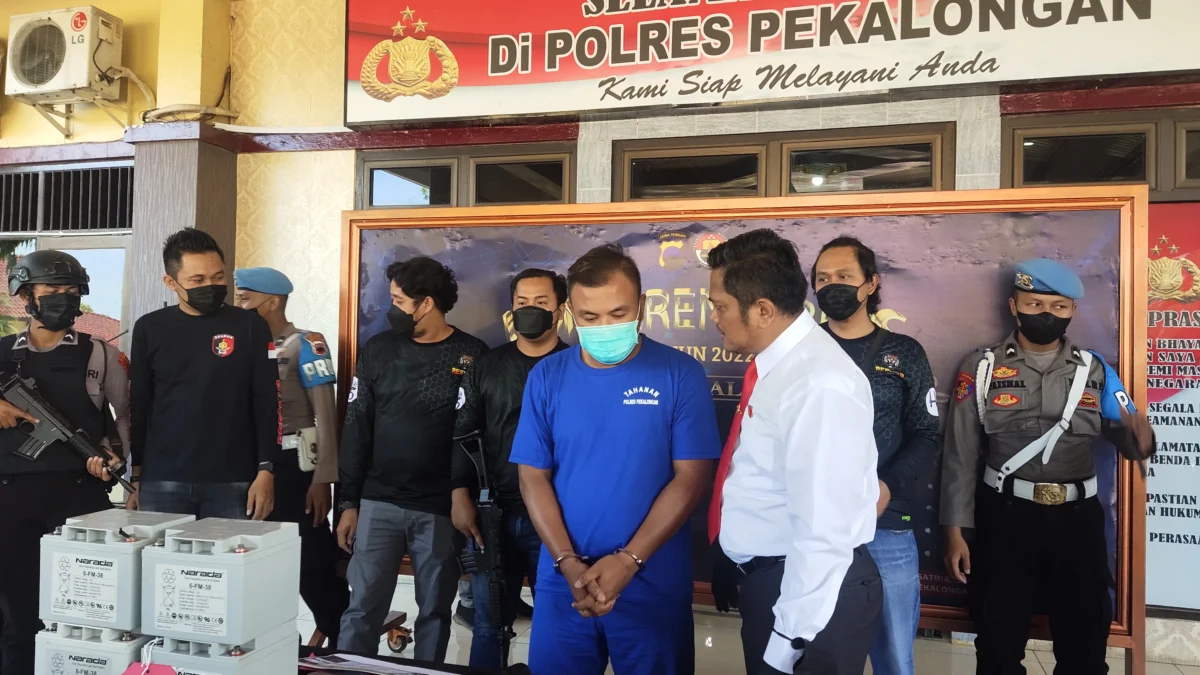 Pembobol Tower PT Telkom Wilayah Pekalongan Ditangkap Polisi