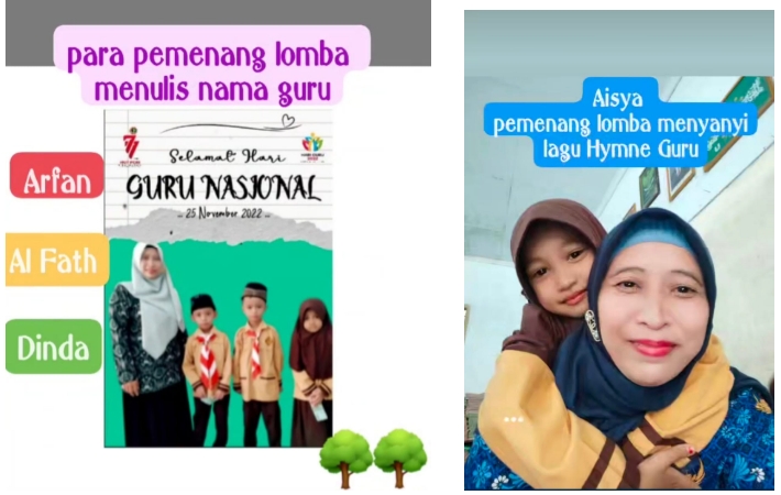 Meriahkan Hari Guru, Siswa Lomba Menulis Nama Guru