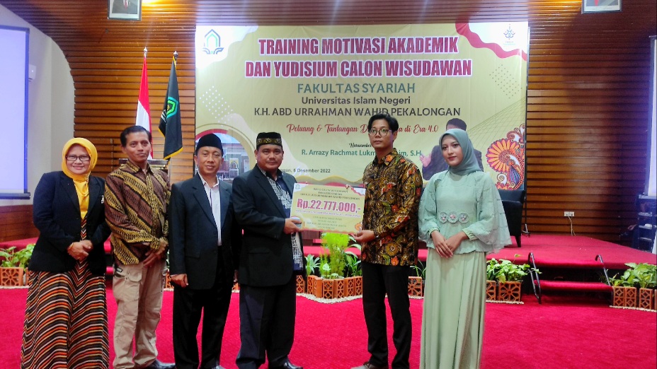 Jelang Wisuda, Fasya UIN Gus Dur Gelar Training Motivasi Akademik dan Yudisium tentang Peluang dan Tantangan Lulusan Fakultas Syariah pada Era 4.0