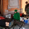 Babinsa Banjarangkan Kawal Donor Darah YYKB
