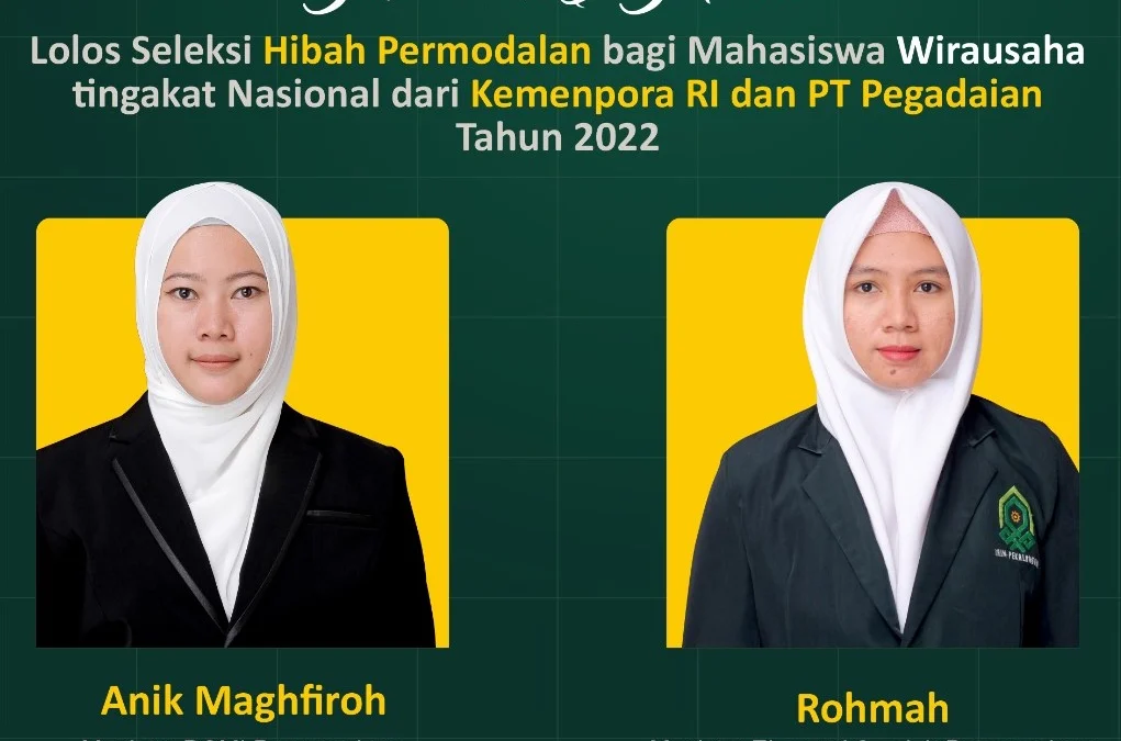 Dua mahasiswa UIN Gus Dur Terima Hibah Permodalan dari Kemenpora dan PT Pegadaian