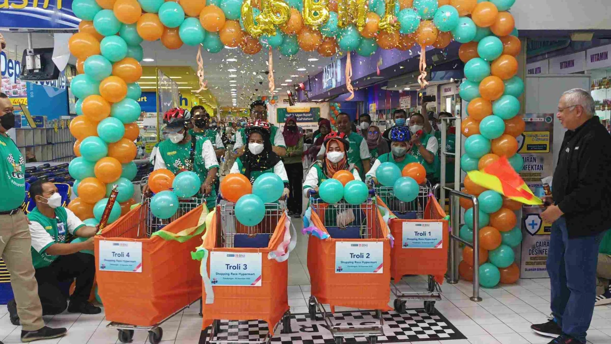 Serunya Shoping Race BNI di Hypermart Kota Pekalongan, Program Rejeki BNI #GaPakeNanti