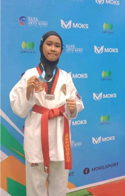 Adiva Kiran Pratidina, Siswi SD Muhamka juara Moks Open Taekwondo 2022