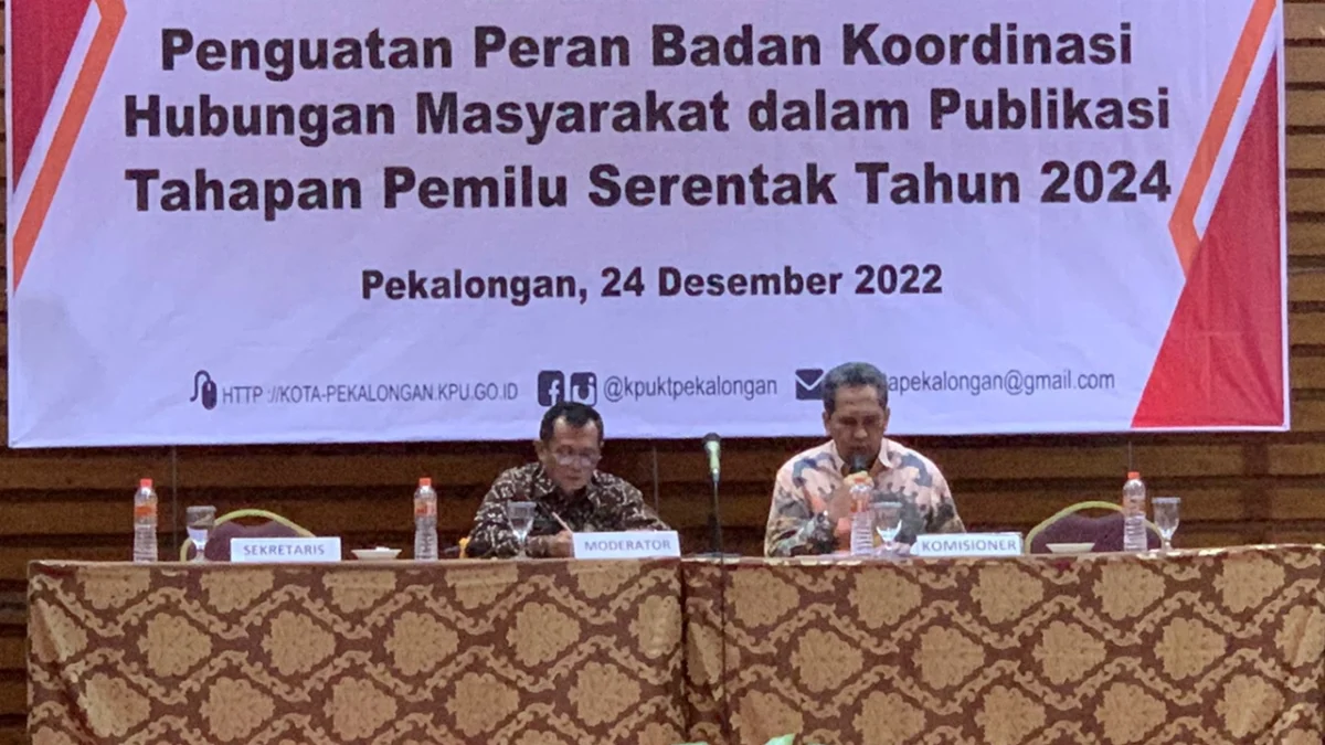 KPU Kota Pekalongan Optimalkan Bakohumas untuk Sosialisasikan Pemilu 2024