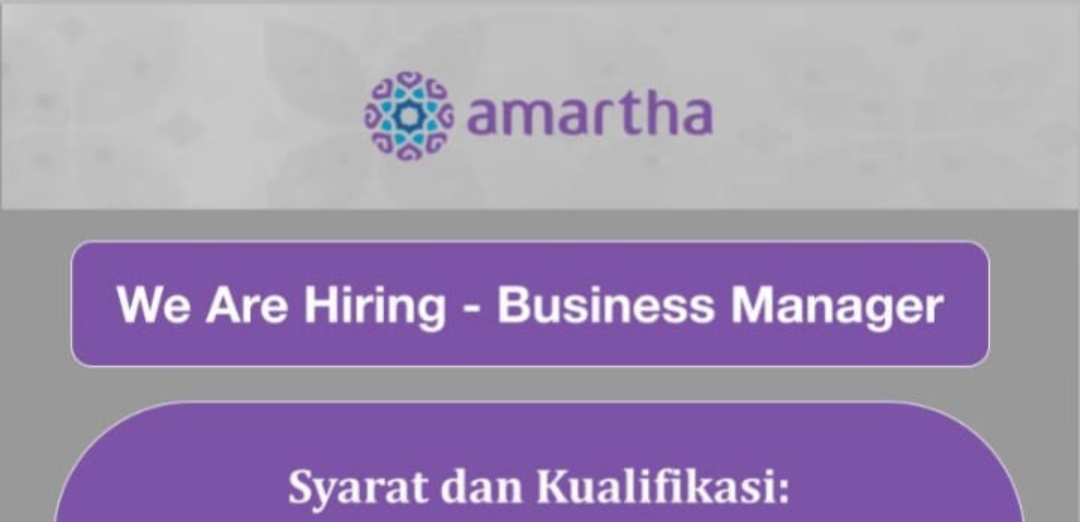 Ada Lowongan Kerja Bussiness Manager Amartha Pekalongan, Ini Syaratnya!