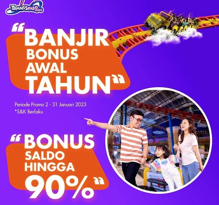 Bonus Saldo hingga 90 persen di Trans Studio Mini Pekalongan