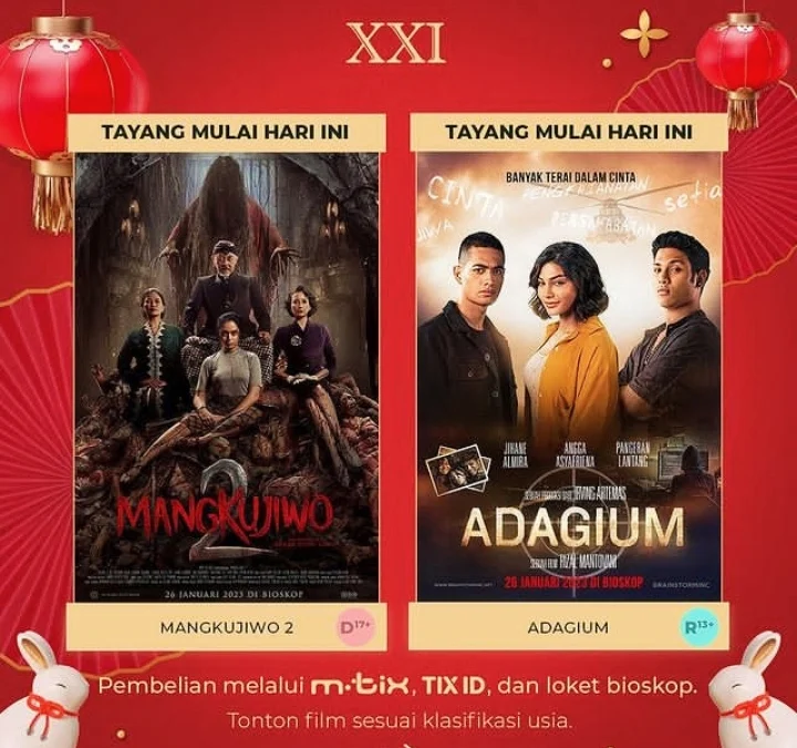 Jadwal Bioskop Pekalongan: Mangkujiwo 2 dan Adagium Tayang Hari Ini 27 Januari 2023!