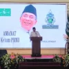 Ketua Umum (Ketum) PBNU KH Yahya Cholil Staquf atau Gus Yahya membuka Konfercab XVIII PCNU Kota Pekalongan.