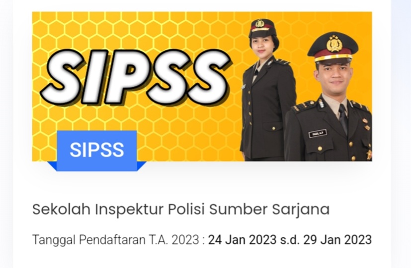 Pendaftaran SIPSS Polri 2023 telah dibuka