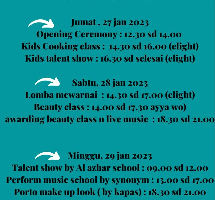 Jumat ini, Yuk Liburan di Transmart Pekalongan, Ada Event Kids Cooking Class dan Kids Talent Show