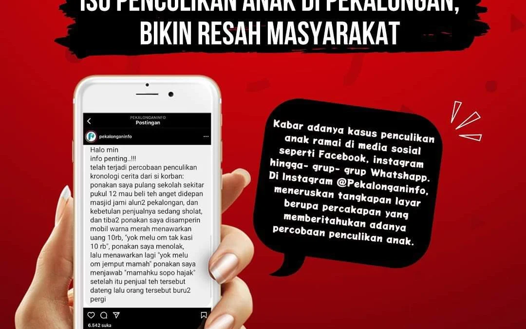 Isu Penculikan Anak di Pekalongan Marak, Ini Tanggapan Polres Pekalongan