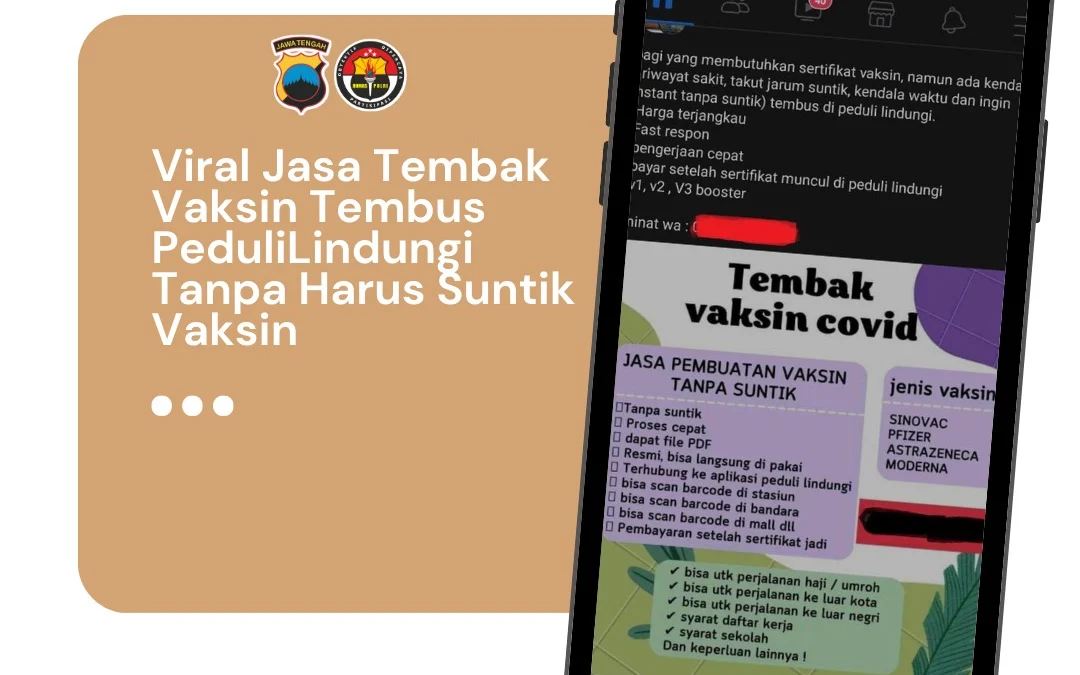 Viral Jasa Tembak Vaksin Tembus PeduliLindungi Tanpa Harus Suntik Vaksin, Ini Kata Humas Polres Pekalongan