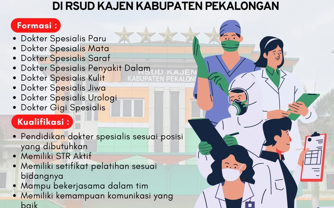 RSUD Kajen Cari 8 Dokter Spesialis, Ini Kualifikasinya