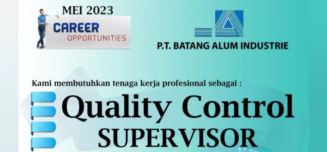 Dicari Quality Control Batang Alum Industrie, Maksimal Usia 35 Tahun