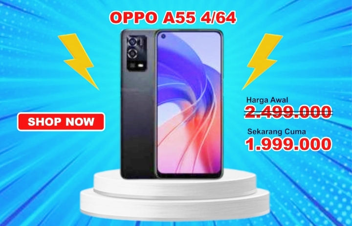 Oppo A55, HP Harga Rp1 Jutaan