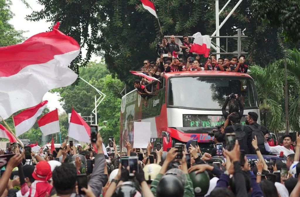 Pawai kemenangan Timnas Indonesia