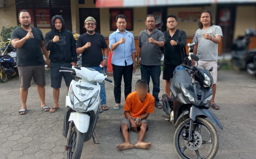 Pencuri sepeda motor ditangkap