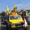 Ribuan Massa Iringi Pendaftaran Bacaleg Partai Golkar ke KPU