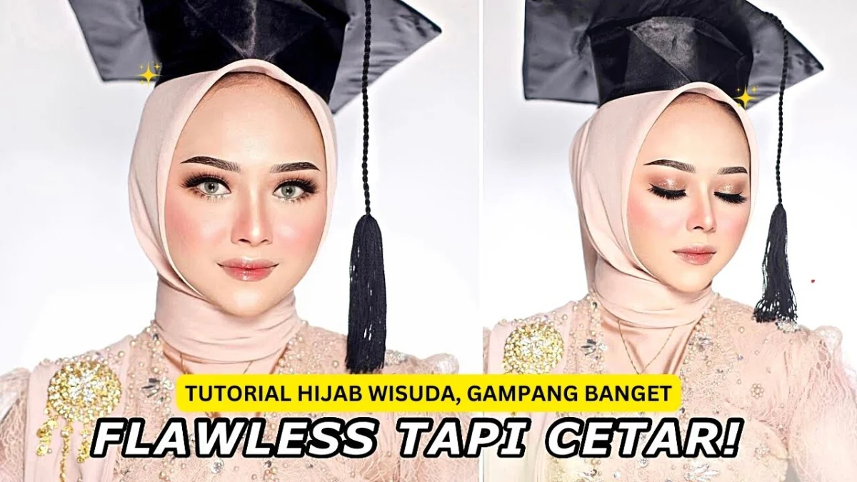 Model jilbab untuk wisuda simpel