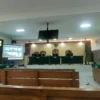 Sidang putusan pemalsuan merek sarung gajah duduk