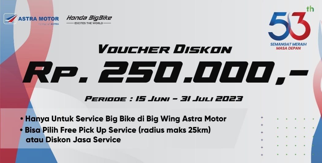 Voucher Rp 250 Ribu untuk Konsumen Honda