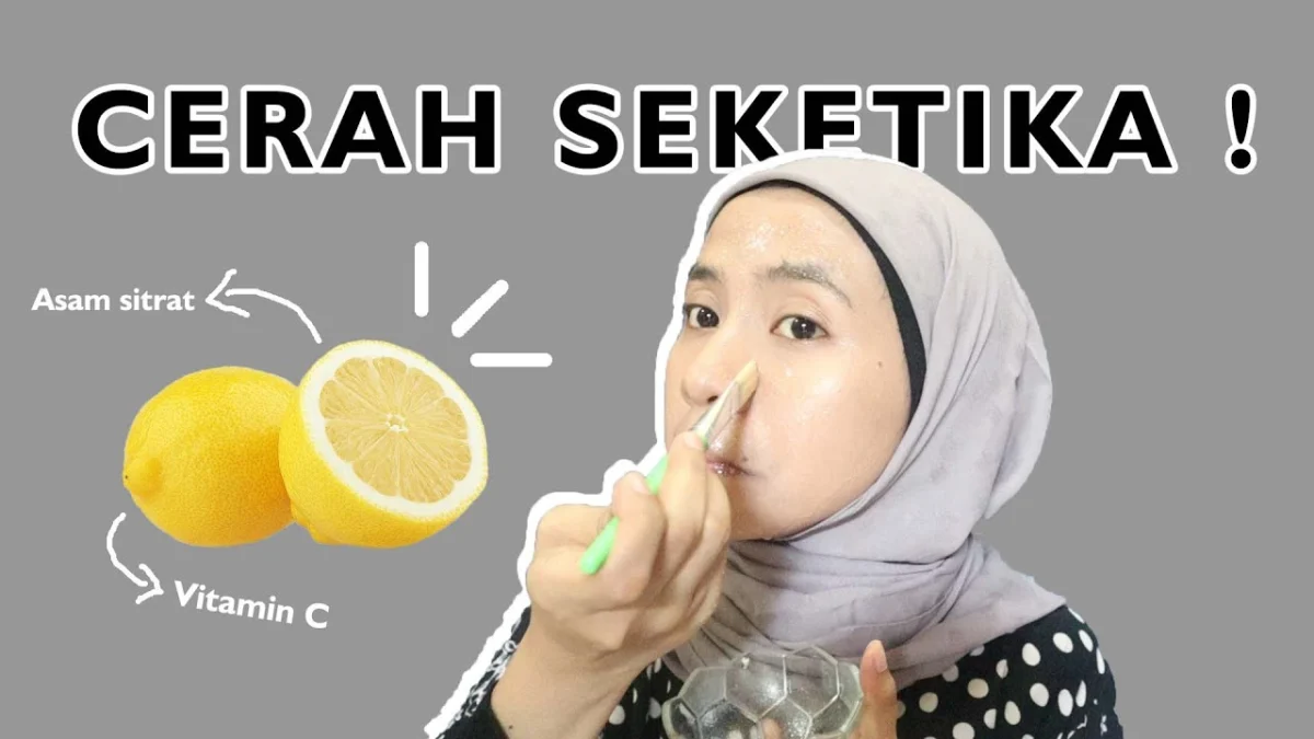 cara memutihkan wajah dengan masker lemon