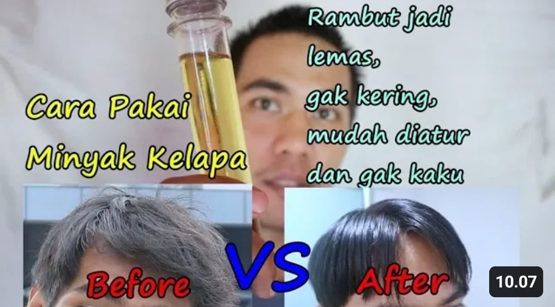 cara pakai minyak kelapa untuk rambut