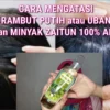 manfaat minyak zaitun untuk rambut beruban