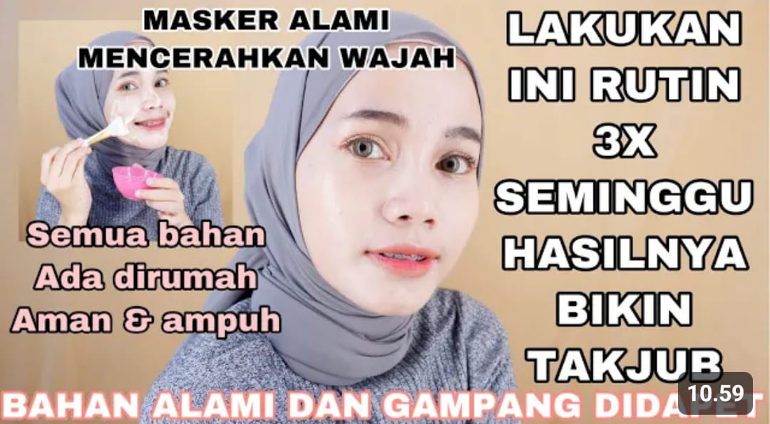 masker muka alami untuk memutihkan wajah