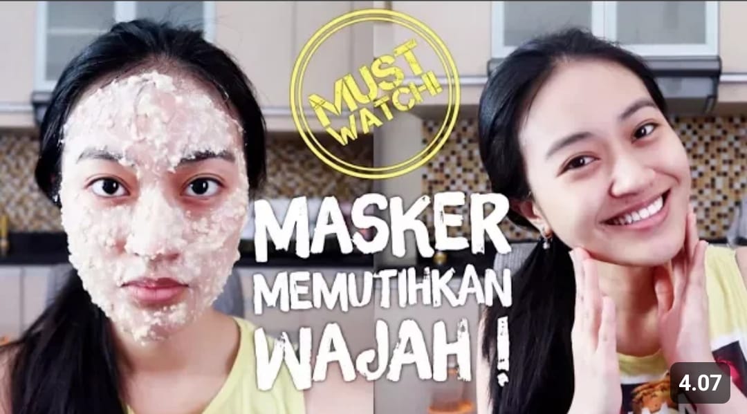 masker pemutih wajah alami