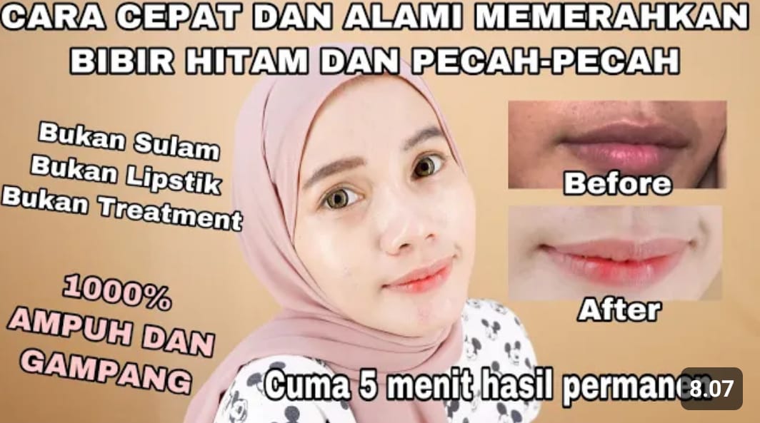 mencerahkan bibir hitam