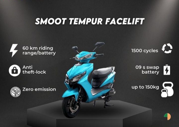 spesifikasi motor listrik smoot tempur facelift