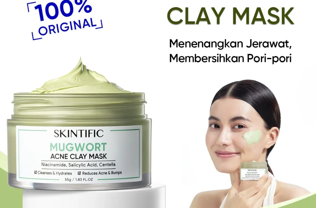 Masker Skintific Mugwort Acne Clay Mask Atasi Jerawat