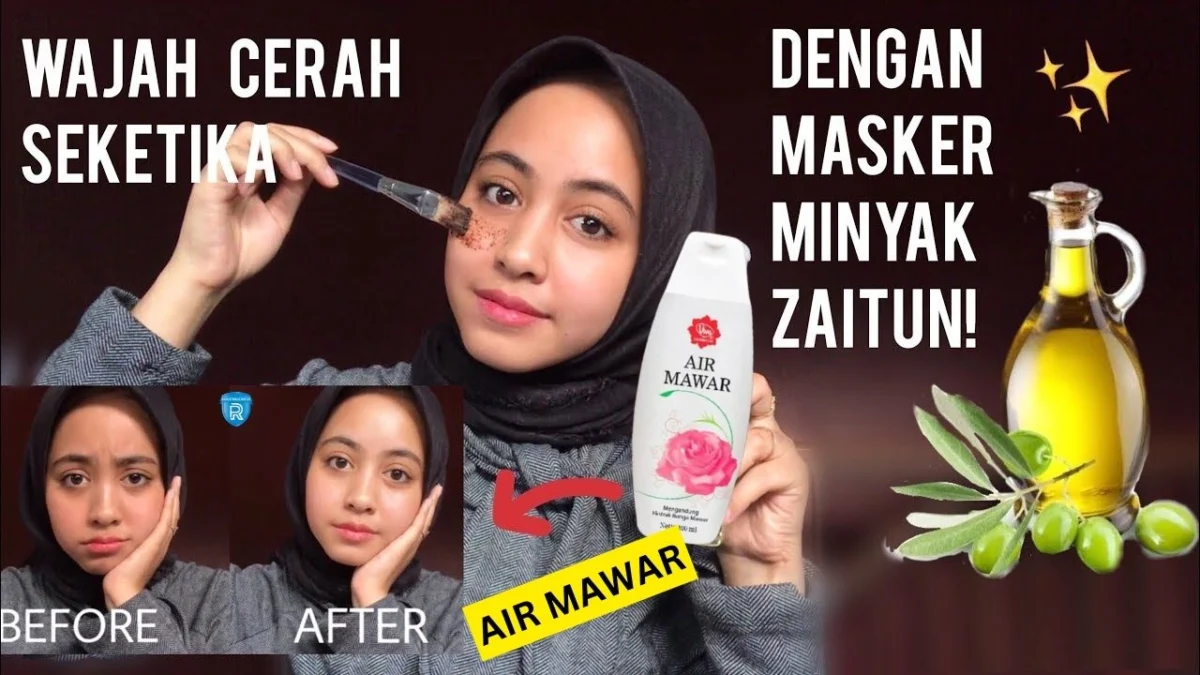 cara menghilangkan flek hitam dengan air mawar dan minyak zaitun