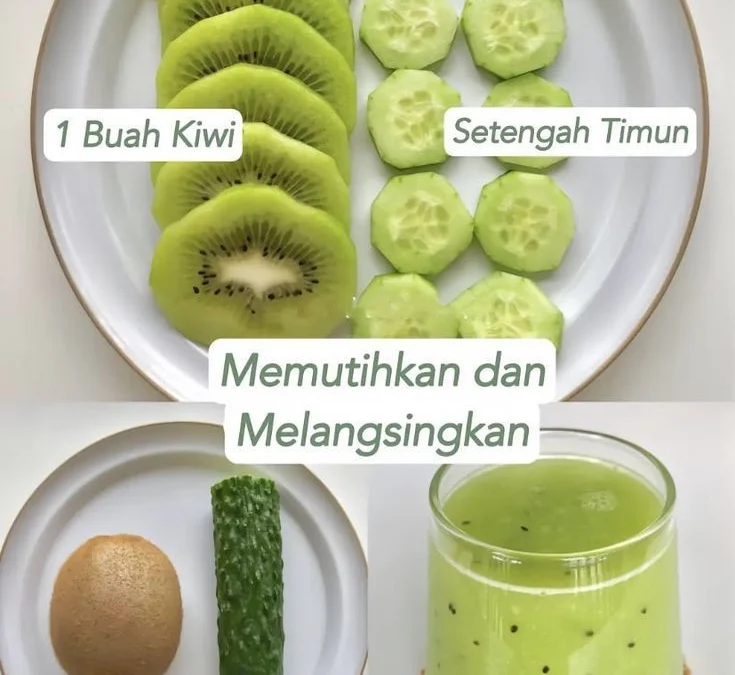 jus kiwi timun untuk kulit putih dan langsing