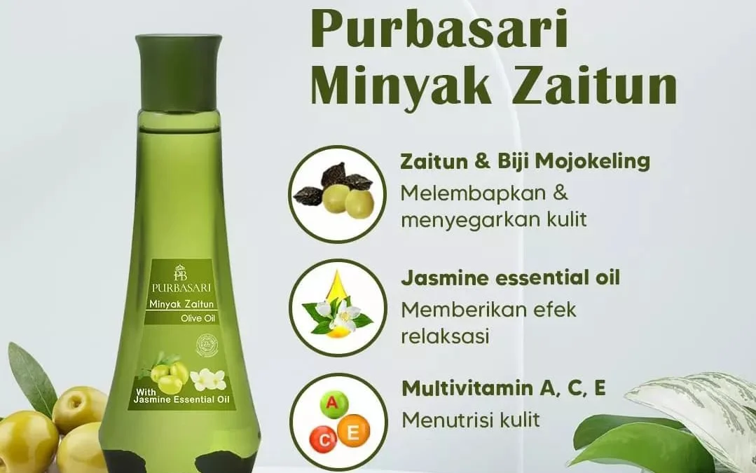 minyak zaitun purbasari untuk rambut (Instagram : ellykosmetikpakis)