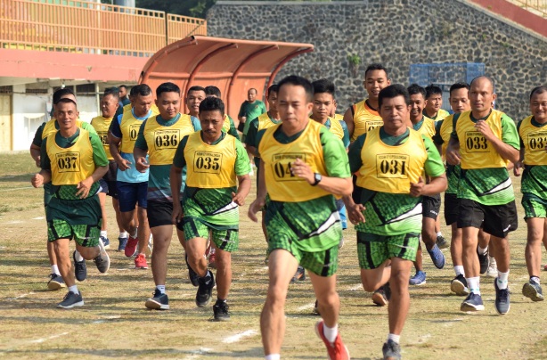 Tes kesegaran jasmani prajurit kodim pekalongan