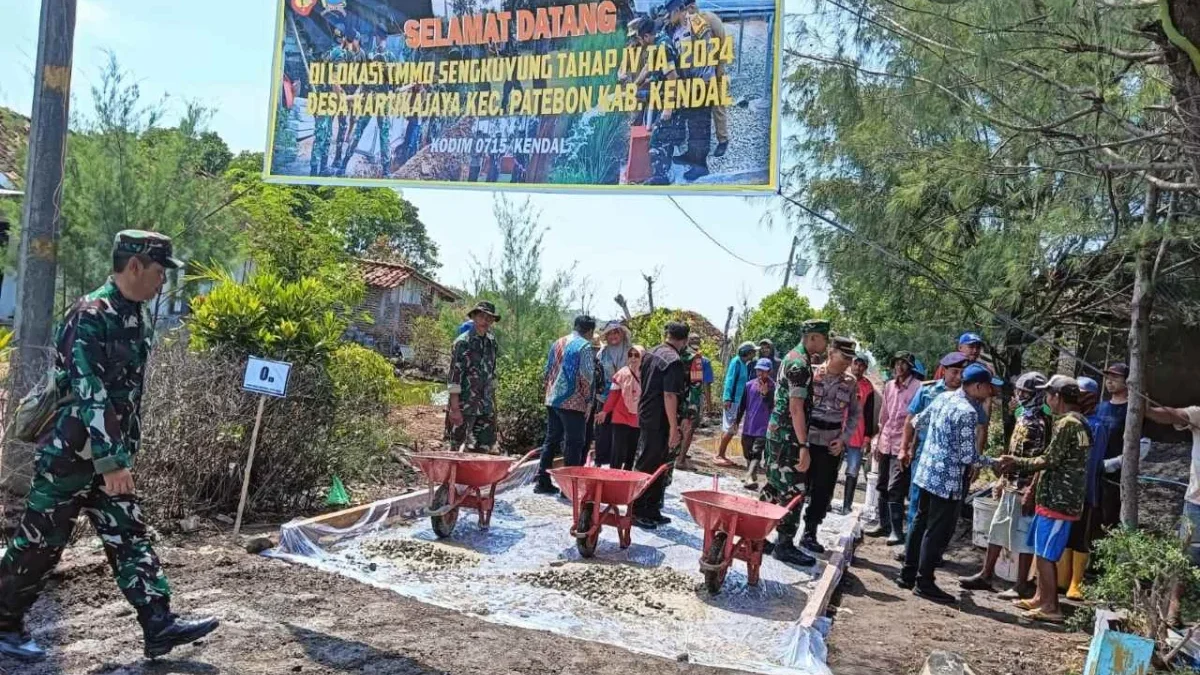 Hasil TMMD 2024 Empat Desa di Kendal Dibangun Jalan Beton, Tingkatkan Akses Ekonomi Warga