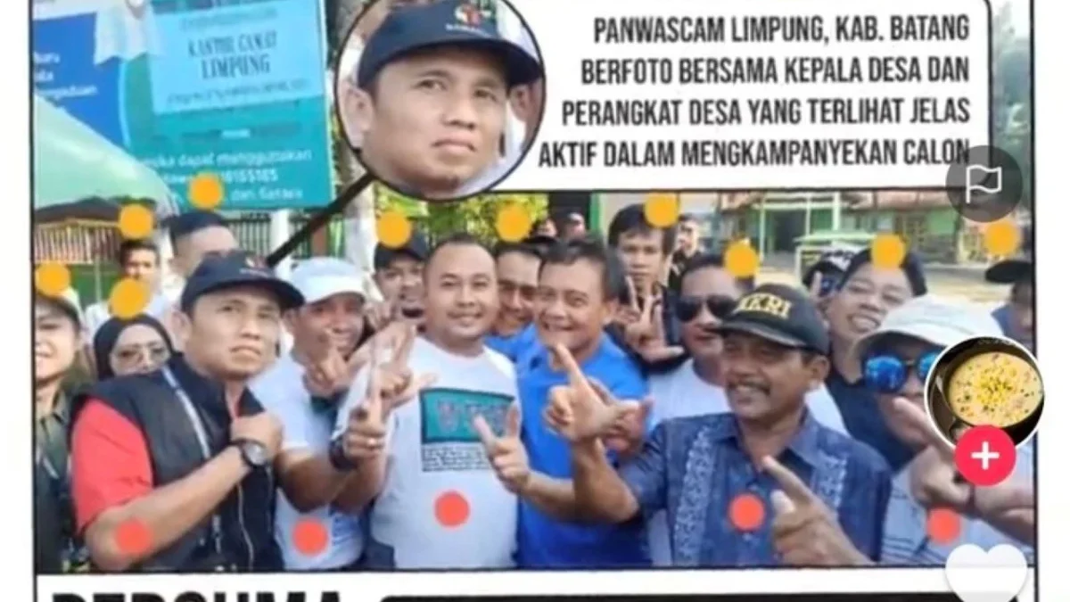 Viral Panwascam Foto Bareng Cagub, Bawaslu Batang Beri Sanksi Tegas