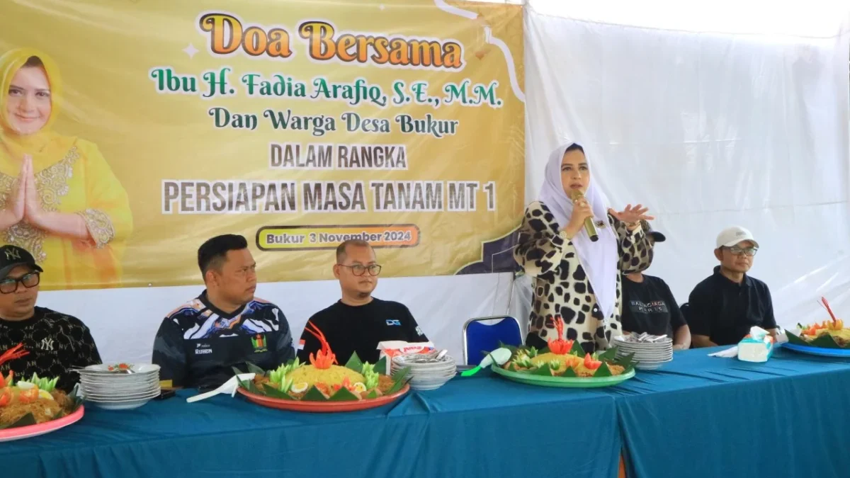 Fadia Arafiq Hadiri Tasyakuran Pembukaan Bendungan Gembiro untuk Persiapan Tanam MT 1