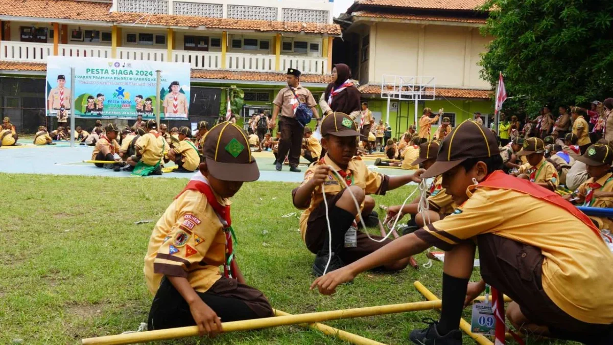 Ratusan Siswa SD Meriahkan Pesta Siaga 2024 Kwarcab Kendal, Ajang Kreativitas dan Gotong Royong