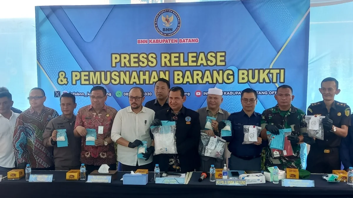 Sindikat Sabu di Pekalongan Terbongkar, BNNK Batang Amankan 775 Gram Senilai Rp1,16 Miliar