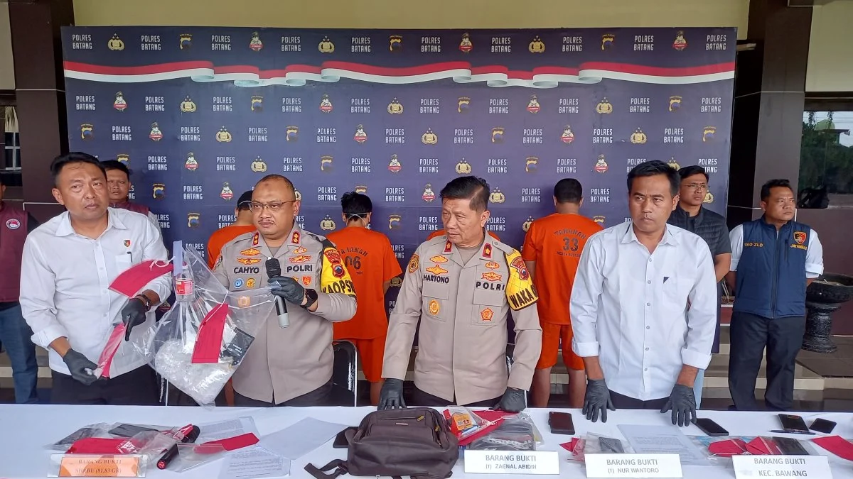 Polres Batang Bekuk Dua Pengedar Sabu Jaringan Internasional, Barang Bukti 81,31 Gram Disita