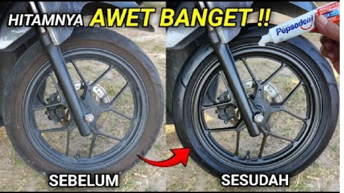 Trik Ampuh Mengembalikan Ban Motor Seperti Baru dan Membersihkan Spion dengan Bahan Rumahan