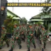 Tingkatkan Ketahanan Fisik, Prajurit Kodim Pekalongan Gelar Latihan Hanmars 10 Kilometer