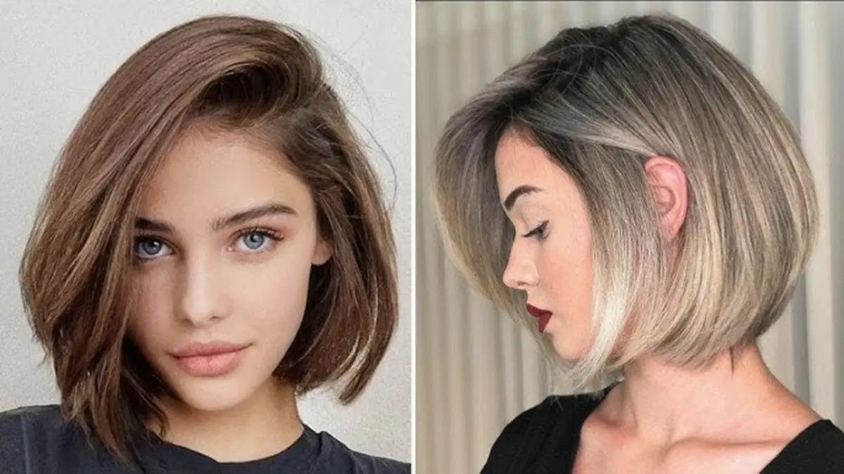 Ilustrasi Model rambut bob wanita yang tren di 2025.