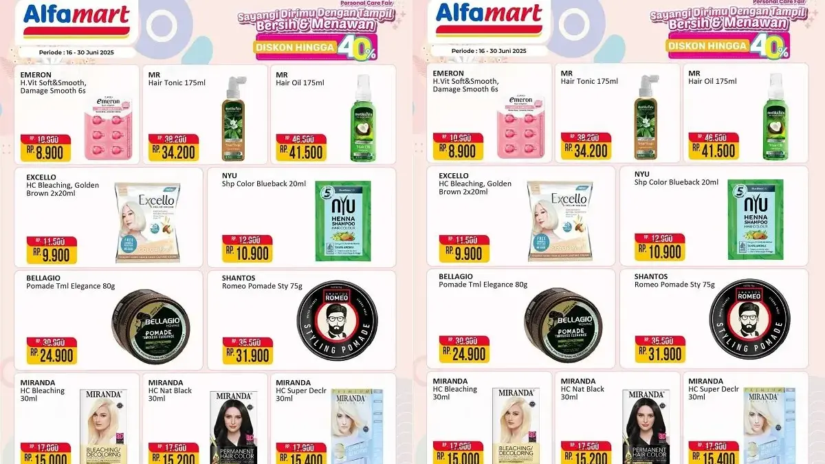 Diskon Perawatan Rambut Hingga 40% di Alfamart Pekalongan
