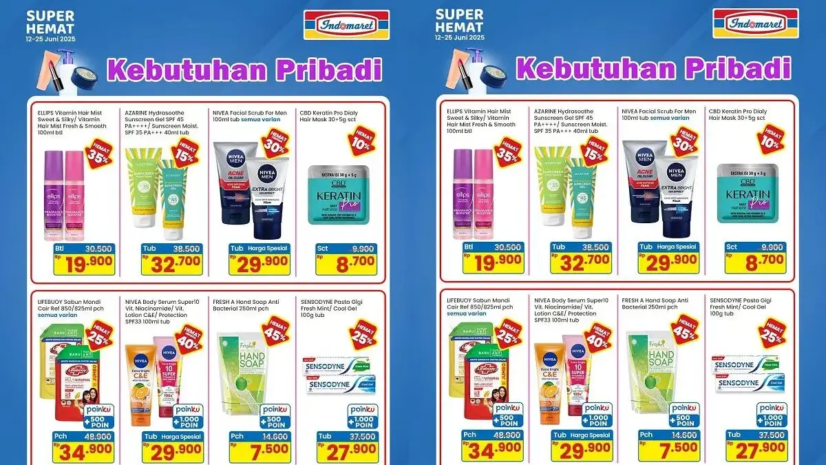 Diskon Produk Kebutuhan Pribadi Hingga 45% Hanya Sampai 25 Juni 2025